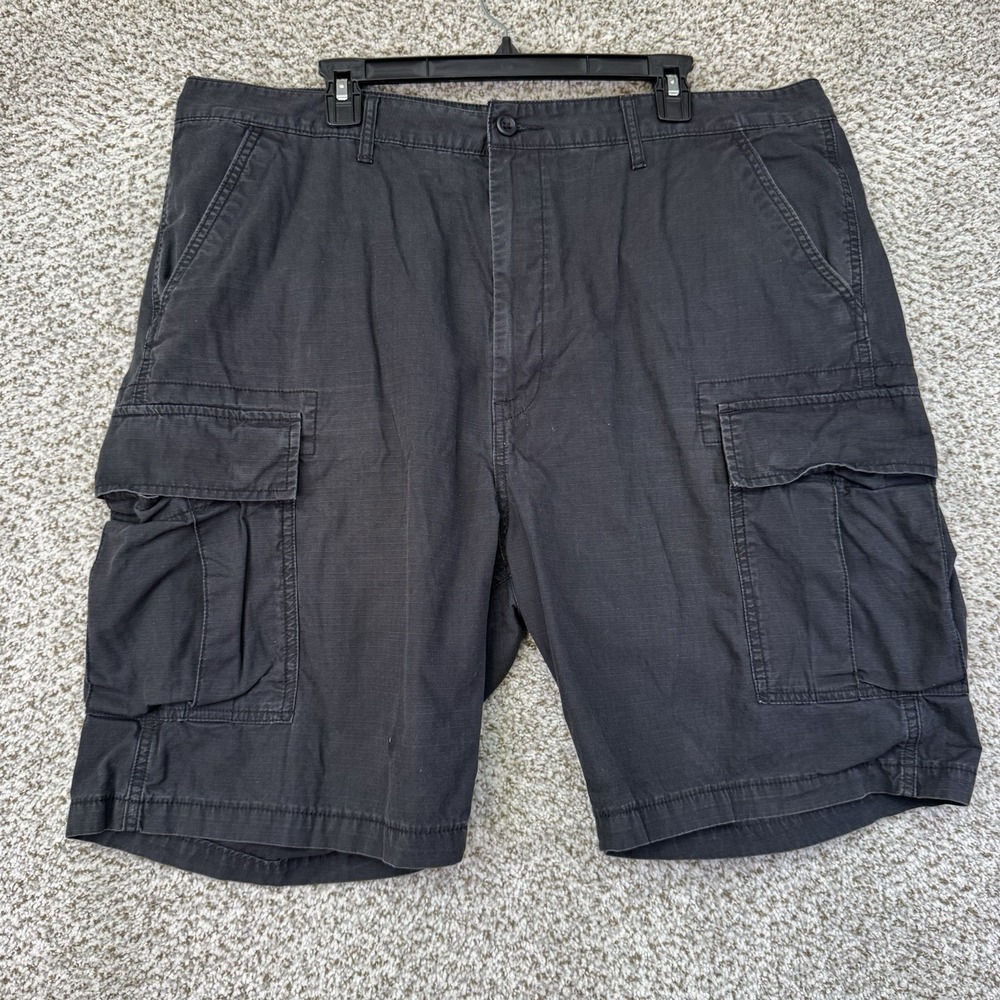 Levi's Rip Stop Cargo Shorts Men's Size 40 Black‎ Pocket White Tab 100% Cotton